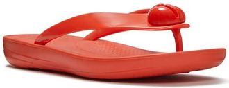 FitFlop Iqushion Glossy Flip-Flops in Cherry Tomato at Nordstrom, Size 11