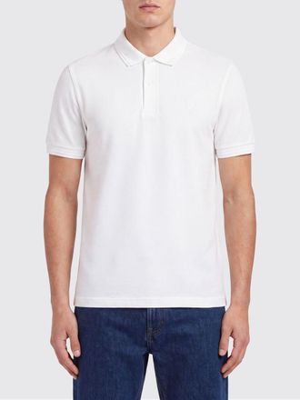 Fred Perry Cotton Polo Shirt with Tipped Collar and Tone-on-Tone Embroidered Logo
