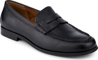 Jones Bootmaker Mens Quadir Slip On Leather Penny Loafers - Black - Size UK 10