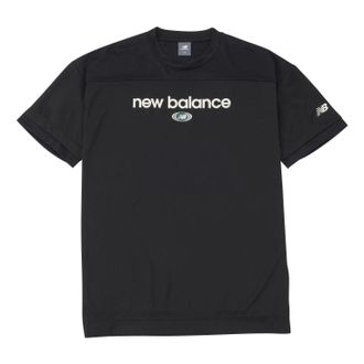 New Balance Linear Logo Honeycomb Mesh T-shirt Asia Sizing Black AMT45072-BK