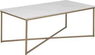 Furniture To Go Alisma Coffee Table with White Marble Top