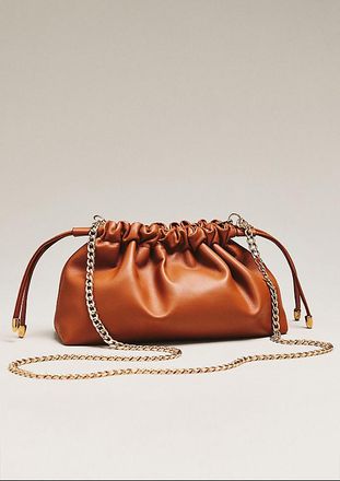 Maeve Cinched Leather Clutch