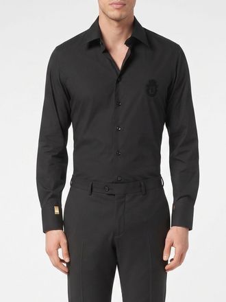 Billionaire Boys Club Camicia slim fit in popeline di cotone con collo francese e maniche lunghe