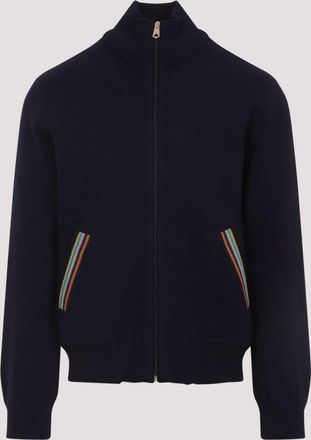 Paul Smith Ps Paul Smith Mens Wool Bomber Jacket - Dark Blue - Size Medium