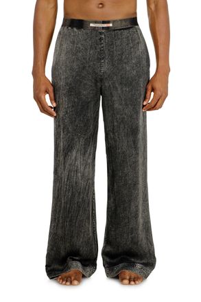 Diesel Viscose pants with a fluid fit - Pants - Man - Grey