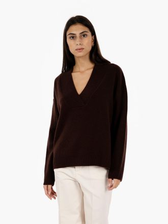 Kaos Maglione con scollo a V moro