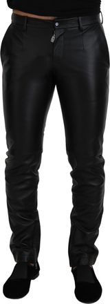 Dolce & Gabbana Leren Broek Met Ritsdetail
