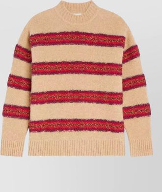Dries Van Noten jacquard striped oversized wool sweater