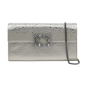 Roger Vivier Envelope Snow Hotfix Flower Strass - female - Roger Vivier - Cross Body Bags - Gray - ONE SIZE - Bags
