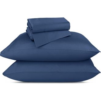 California Design Den Hotel Luxe 800 Thread Count 100% Cotton Sateen Sheet Set in Classic Blue at Nordstrom, Size King