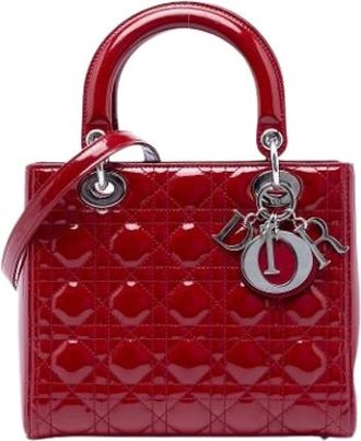 Dior Pre-owned Handbags, female, Red, Size: ONE SIZE Pre-owned Lady Dior