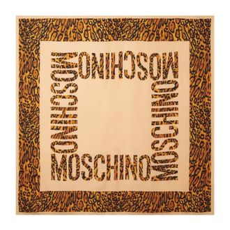Moschino Silky Scarves, female, Multicolor, Size: ONE SIZE Leopard Print Silk Pochette