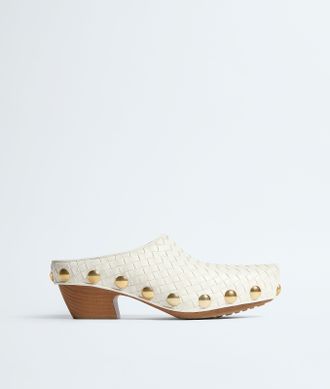 Bottega Veneta Gondola Clog - White - Woman - 35 - 100% Lambskin
