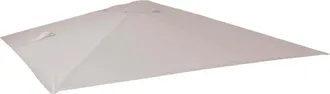 Hhg Funda De Recambio Para Parasol Sem&aacute;foro De Lujo Hhg 113, Funda De Parasol, 3,5x3,5m (&oslash;4,95m) Poli&eacute;ster 4kg, Crema-gris