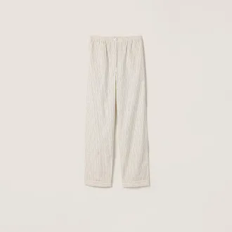 Miu Miu Striped poplin pajama pants
