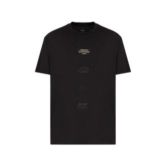 A|X Armani Exchange Mens Logo Mania Tee, Black, Large