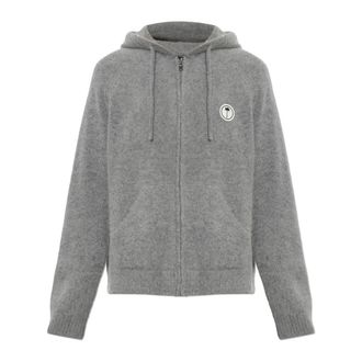 Palm Angels C&aacute;rdigan de Lana con Capucha - Knitwear - Hombre - Gris - XL