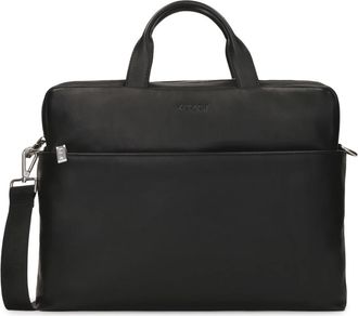 Kazar Zwarte leren laptoptas - Heren - Laptoptassen - Zwart - ONE Size - Leer - Tassen
