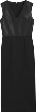 BOSS Abito midi con inserti - Nero
