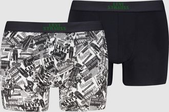 Levi's Newspaper Boxer Brief 2 pack - Mens - XL - Black