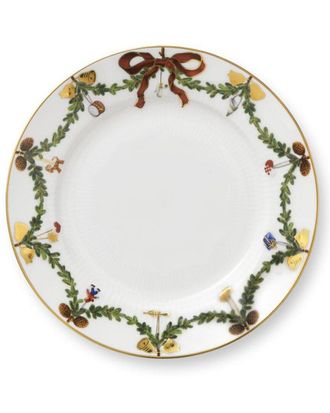 ROYAL COPENHAGEN Star Fluted Christmas Dessert Platewith $7 Credit