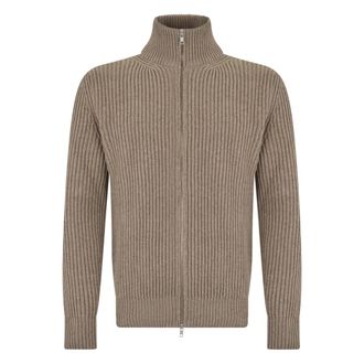 Maison Margiela Cardigan in misto lana a coste - - Knitwear - Uomo - Beige - M