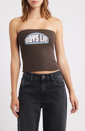 Boys Lie Let Love Guide My Way Rhinestone Tube Top in Brown at Nordstrom Rack, Size X-Small