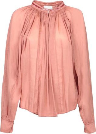 Forte_Forte Dames, Blouses & Shirts, Roze, Maat: S Katoen