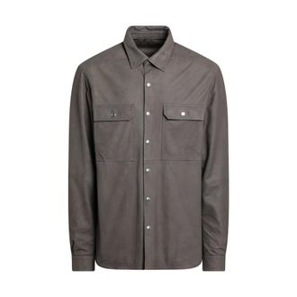 Rick Owens Light Jackets, male, Gray, Size: L Outershirt