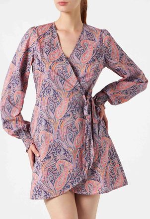 MC2 Saint Barth Cotton Short Dress Brilly With Liberty Print Made With Liberty Fabric