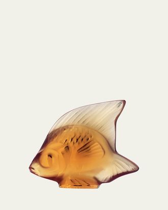 Lalique Amber Angelfish Figurine