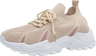 Generic Womens Slip on Running Shoes Women Lightweight Plantar Fasciitis Sneakers Womens New Thick Bottom Breathable Comfortable Leisure Non Lightweight Soft 