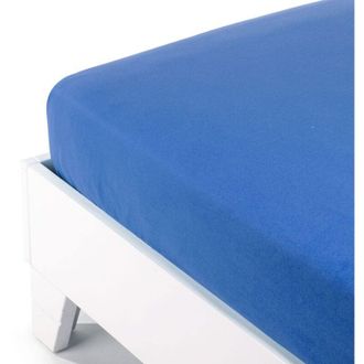 Caleffi Caleffi - Lenzuolo con Angoli Inferiore Tinta Unita Flanella Matrimoniale Blu in Flanella - 20192