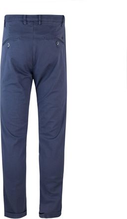 Mason's Mens Chino Trousers Blue Cotton Elastane