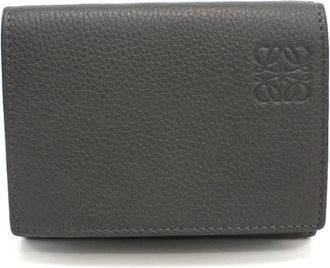 Loewe Gray Leather Wallet (Tri-Fold) (Pre-Owned)