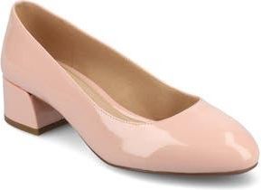 Journee Collection Saarii Block Heel Pump in Patent/Pink at Nordstrom Rack, Size 6.5
