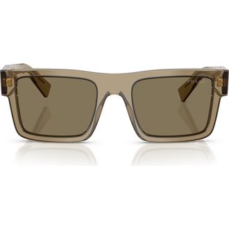 Prada 52mm Rectangular Sunglasses in Terra /Terra Bio at Nordstrom