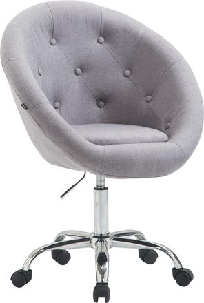 Clp Taburete de trabajo regulable y giratorio en Tela Gris