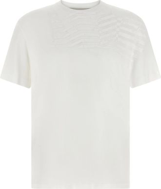 Golden Goose Journey T-shirt regolare unisex in jersey tencel con stampa bandiera