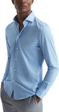 Reiss Nate Cutaway Collar Jersey Top