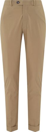 Roberto Ricci Design Taupe Terzilight Chino Belt-Loops Polyester Chino Pants