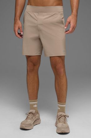 Alo | 7 Repetition Short in Gravel Beige, Size: Medium