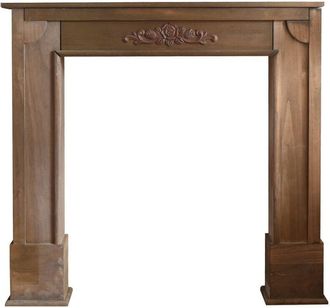 Mobili Rebecca Mobili Rebecca - Rebecca Mobili Marco Chimenea Decorativa Madera Marron Shabby 100x105x21