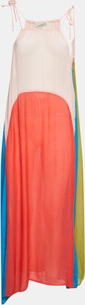 AllSaints Colour Block Crinkle Crepe Aida Maxi Dress