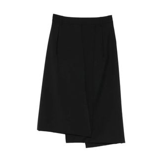 Tibi Midi Skirts, female, Black, 2XS, Tropical Wool Pliee Skirt