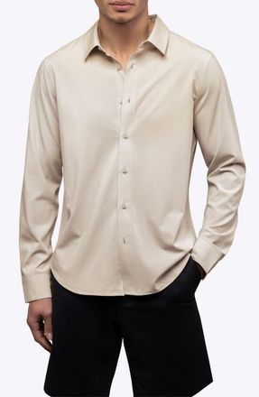Cuts Soho Long Sleeve Button Up Shirt in Sand Dune at Nordstrom, Size Xx-Large