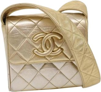 Chanel Pre-owned Leren Schoudertas - Dames - Vintage Schoudertas - Geel - ONE Size - Leer - Vintage