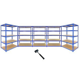 MonsterShop Monster Racking T-Rax Strong Storage Shelves, Blue, 120cm W, 60cm D in Blue