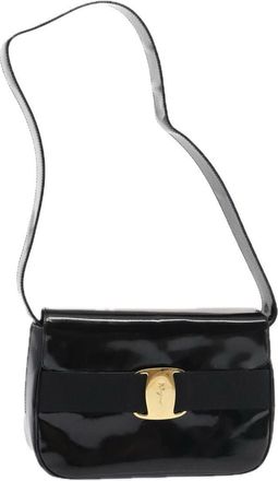 Ferragamo Vala Shoulder Bag Patent Leather Patent_Leather Shoulder Bag Bag (Pre-Owned)