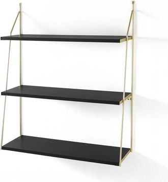 Oresteluchetta Estante De Pared Moderno Negro Con Estructura Dorada Charles Big Black